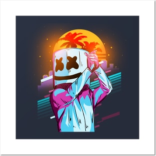 Marshmello Retro Vibe Posters and Art